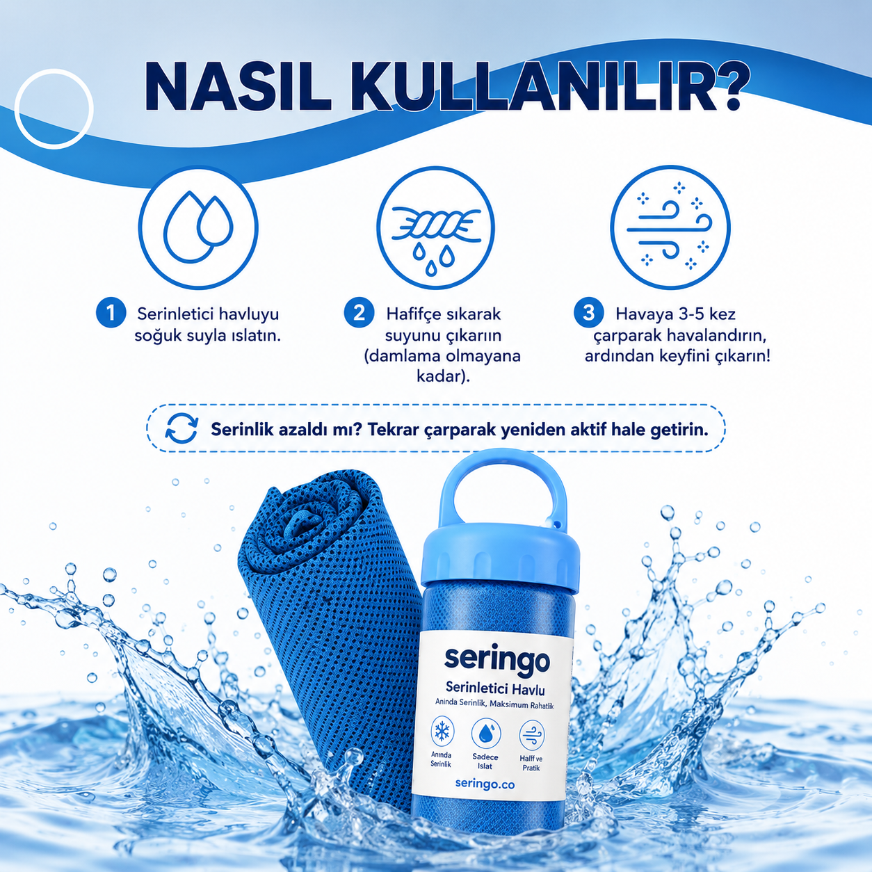 Emici, Hızlı Kuruyan Spor Salonu Soğutma Havluları